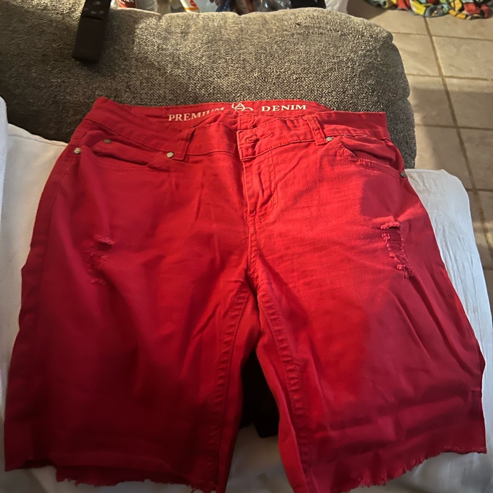 Red cute shorts, you can dress up or down